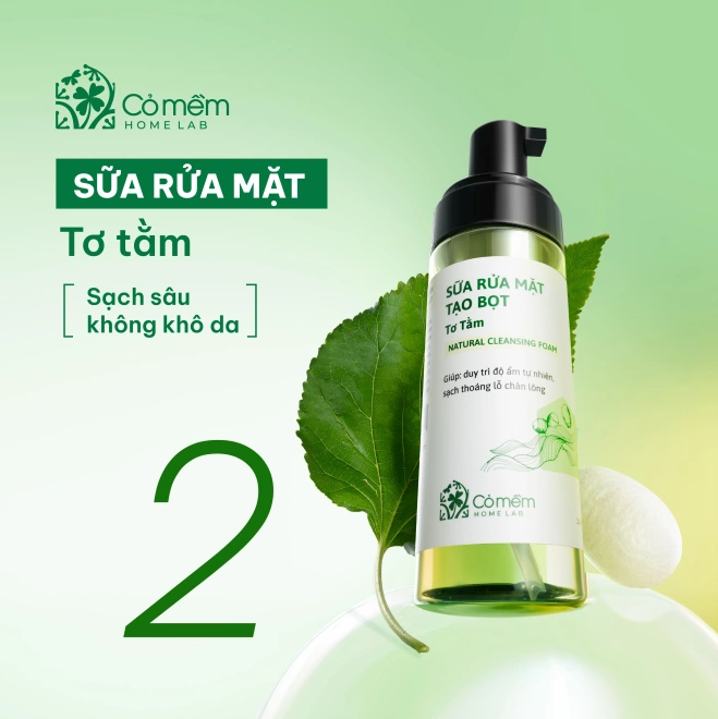 Sữa rửa mặt tạo bọt Tơ Tằm 3 Sữa rửa mặt tạo bọt Tơ Tằm - Ảnh 3