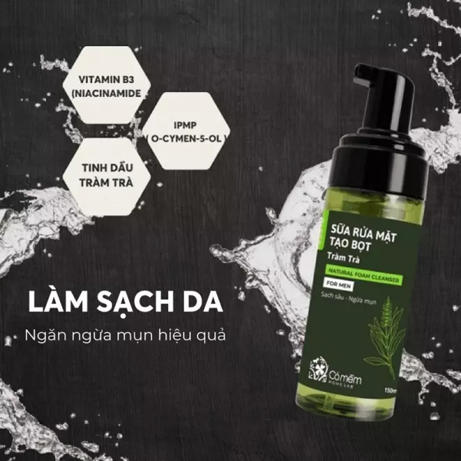 Sữa rửa mặt Tràm Trà tạo bọt For Men 2 Sữa rửa mặt Tràm Trà tạo bọt For Men - Ảnh 2