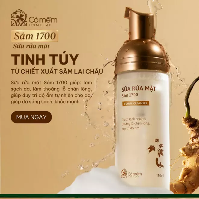 Sữa Rửa Mặt Sâm 1700 2 Sữa Rửa Mặt Sâm 1700 - Ảnh 2