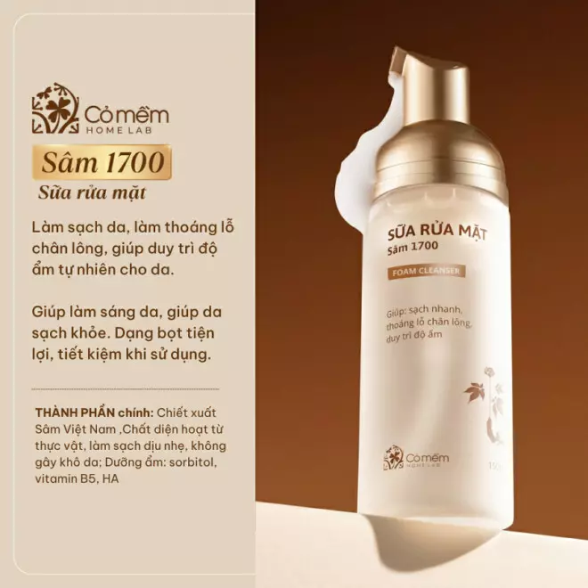 Sữa Rửa Mặt Sâm 1700 3 Sữa Rửa Mặt Sâm 1700 - Ảnh 3